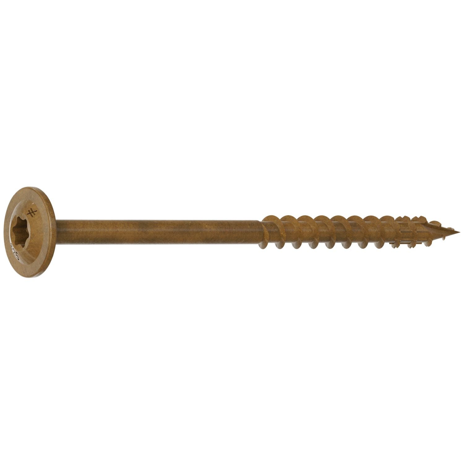 Simpson Strong-Tie CBT08212MB Wafer-Head Construction Screw,  #8 x 2-1/2-in. T20, Quik Guard, Tan, 1750-Pack