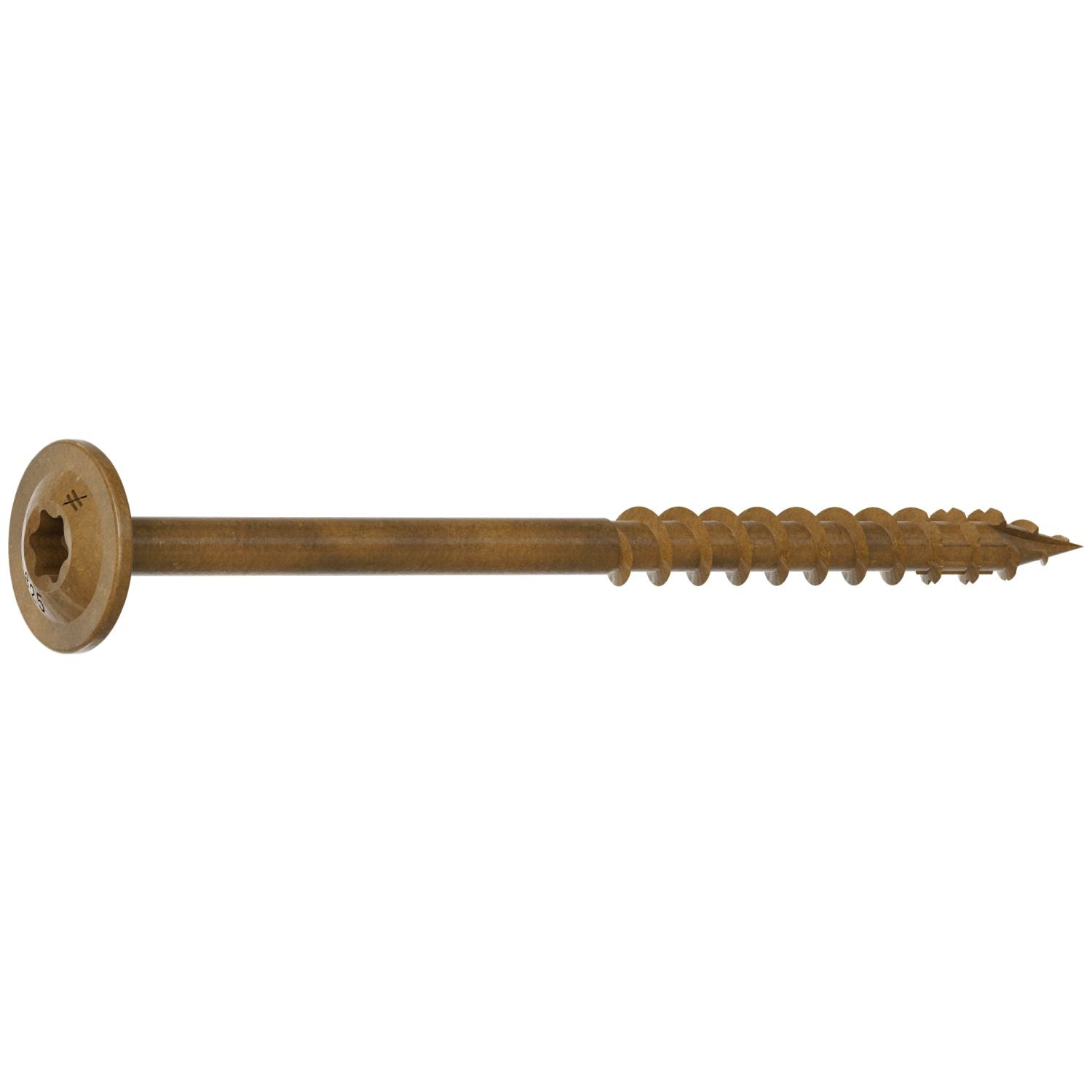 Simpson Strong-Tie CBT08212R200 Wafer-Head Construction Screw,  #8 x 2-1/2-in. T20, Quik Guard, Tan, 200-Pack