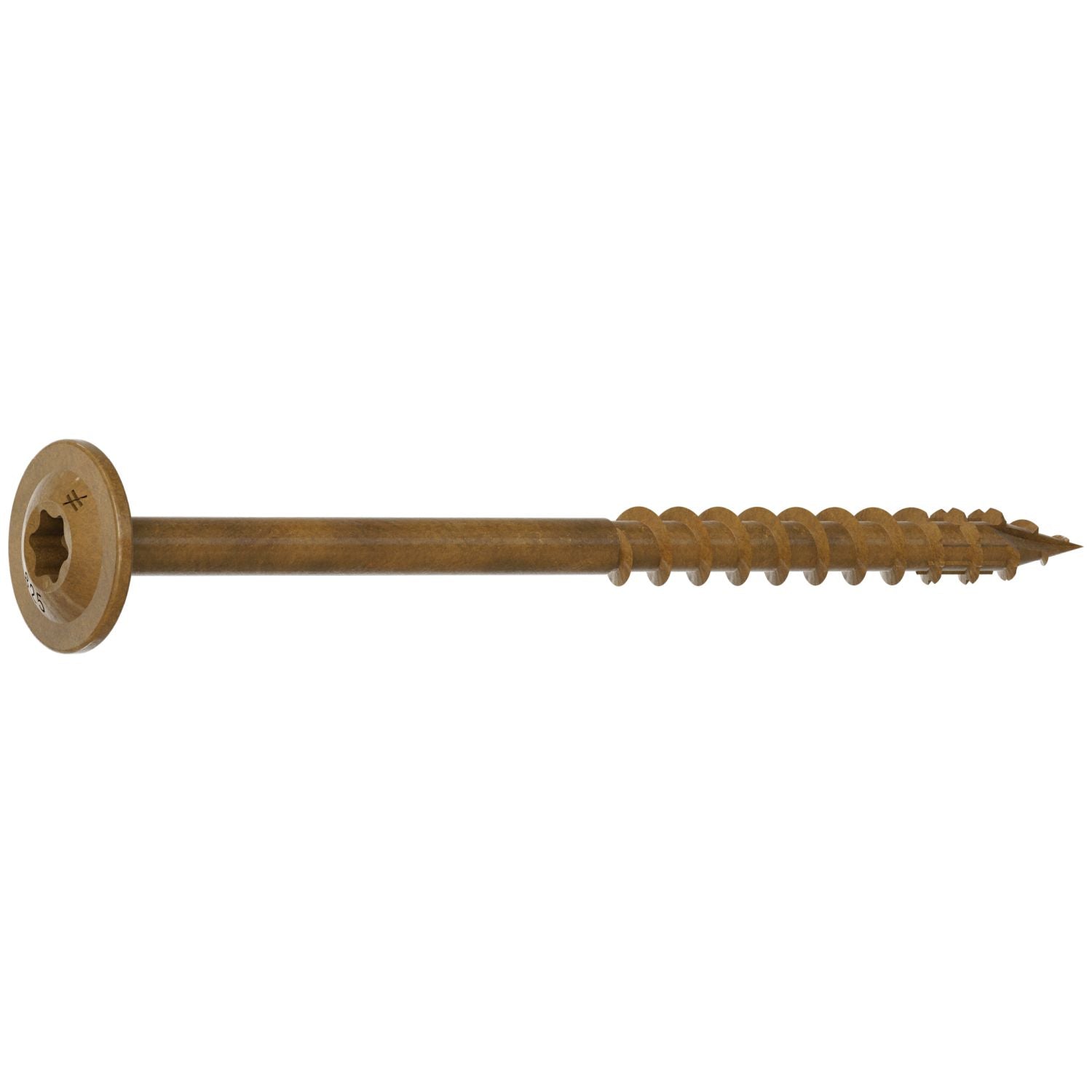 Simpson Strong-Tie CBT08212R60 Wafer-Head Construction Screw,  #8 x 2-1/2-in. T20, Quik Guard, Tan, 60-Pack