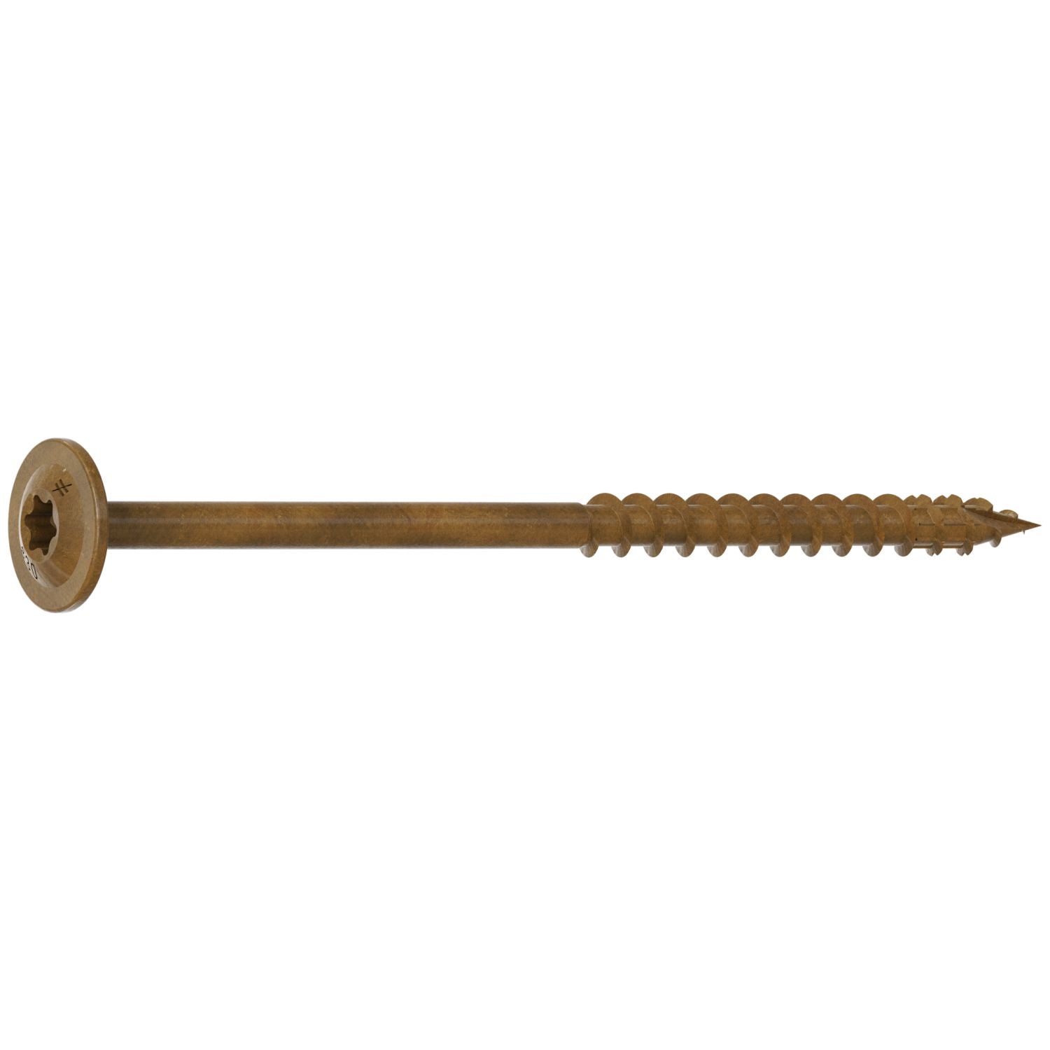 Simpson Strong-Tie CBT08300MB Wafer-Head Construction Screw,  #8 x 3-in. T20, Quik Guard, Tan, 1500-Pack