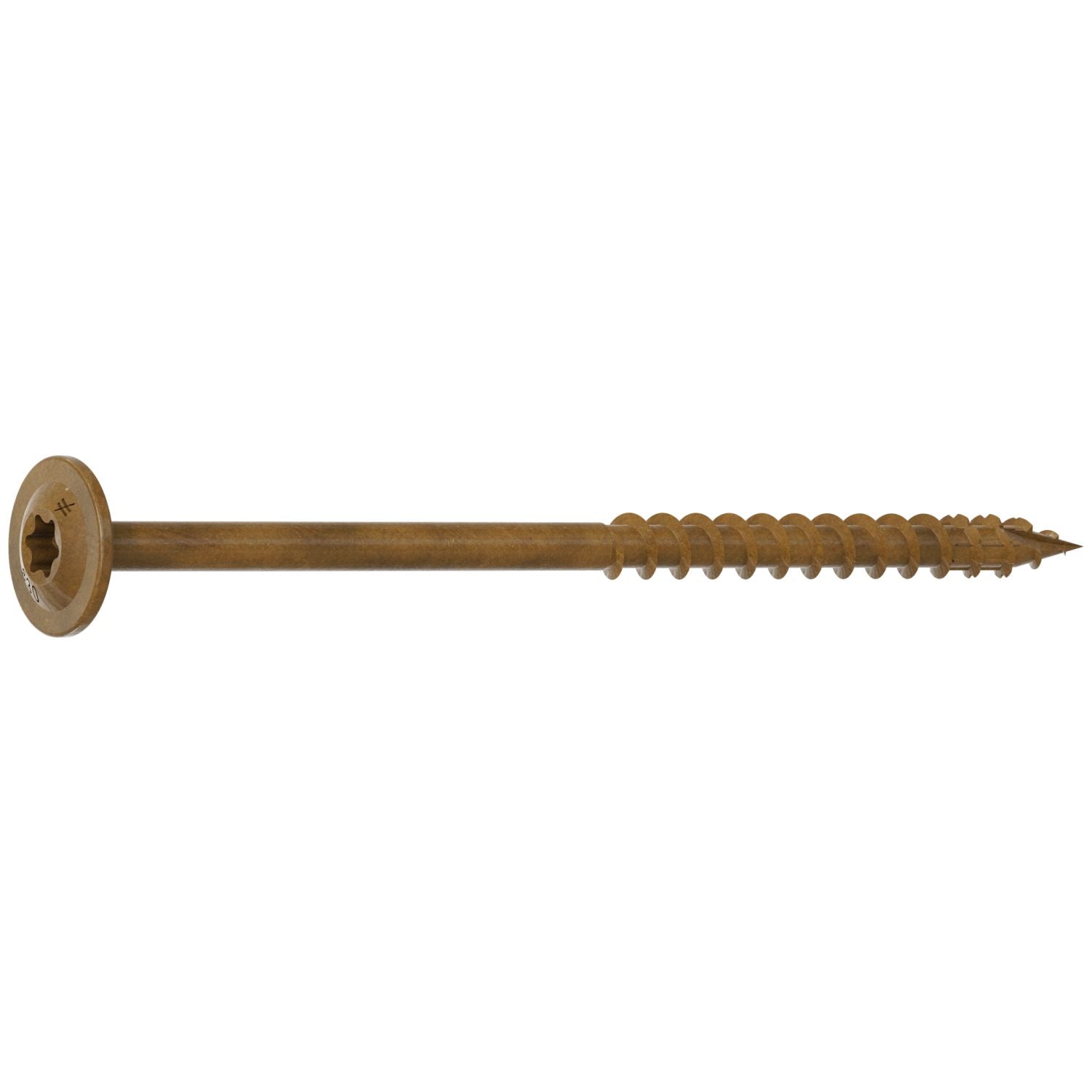 Simpson Strong-Tie CBT08300R200 Wafer-Head Construction Screw,  #8 x 3-in. T20, Quik Guard, Tan, 200-Pack