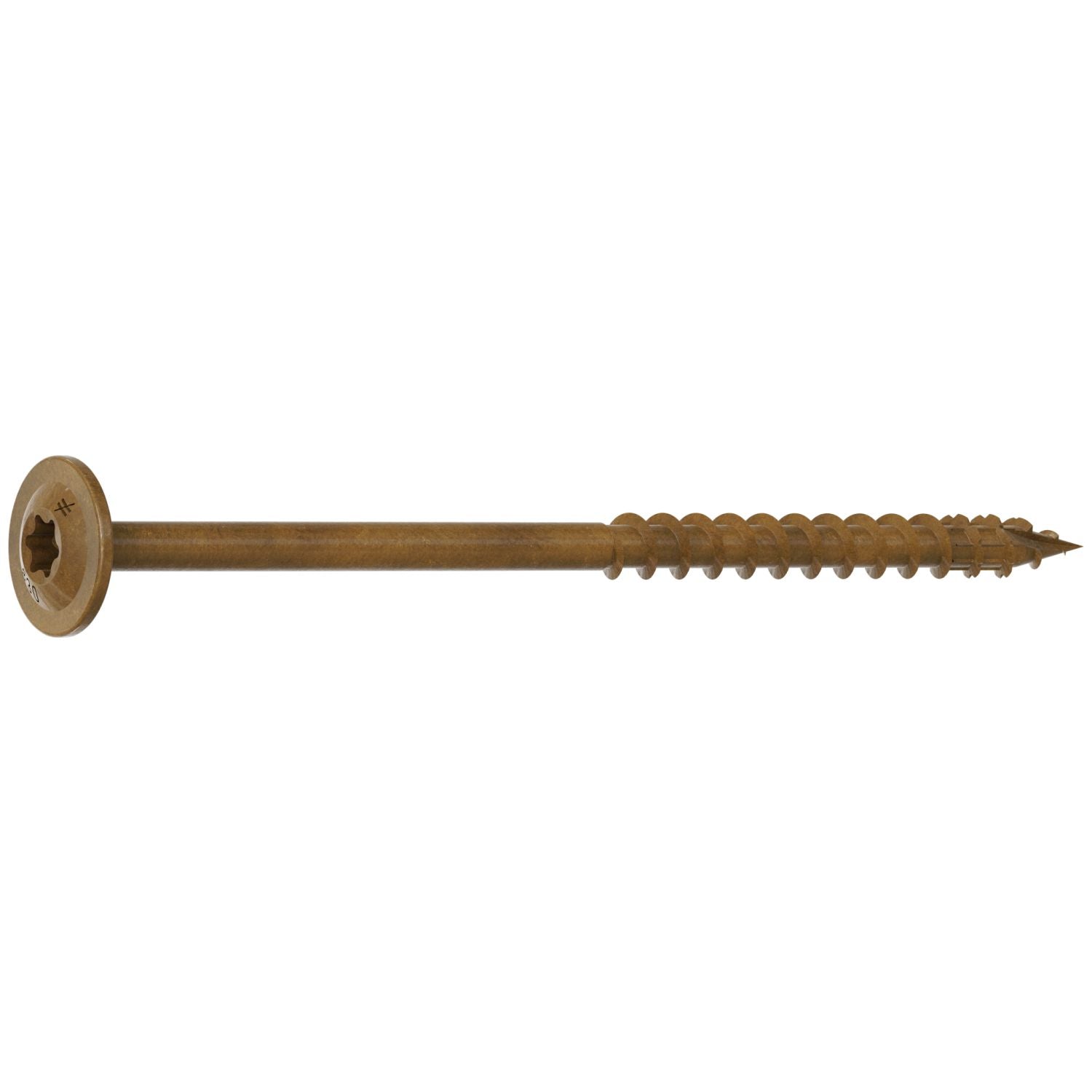 Simpson Strong-Tie CBT08300R50 Wafer-Head Construction Screw,  #8 x 3-in. T20, Quik Guard, Tan, 50-Pack
