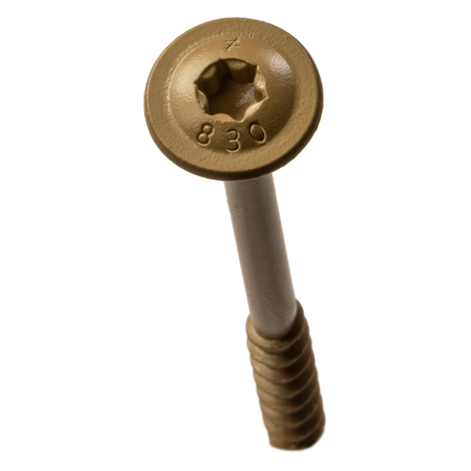 Simpson Strong-Tie CBT08300R50 Wafer-Head Construction Screw,  #8 x 3-in. T20, Quik Guard, Tan, 50-Pack