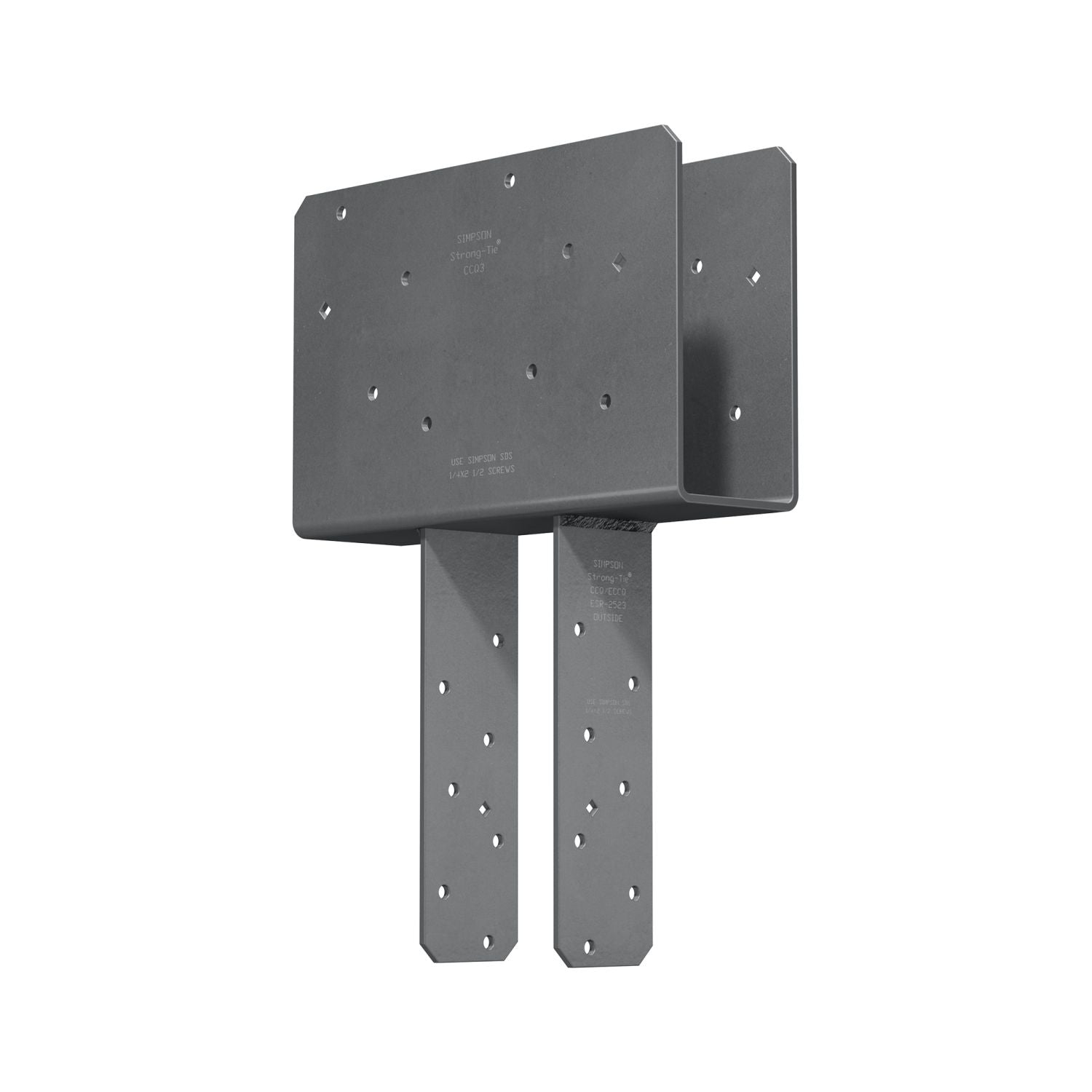 Simpson Strong-Tie CCQ3-4SDS2.5 CCQ Column Cap for 3-1/8-in. Beam, 4x Post with Strong-Drive SDS Screws