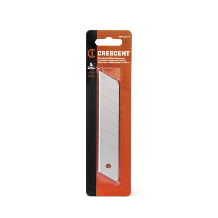 Crescent 25mm Snap-Off Replacement Blade 5-Pack (RBSO255)