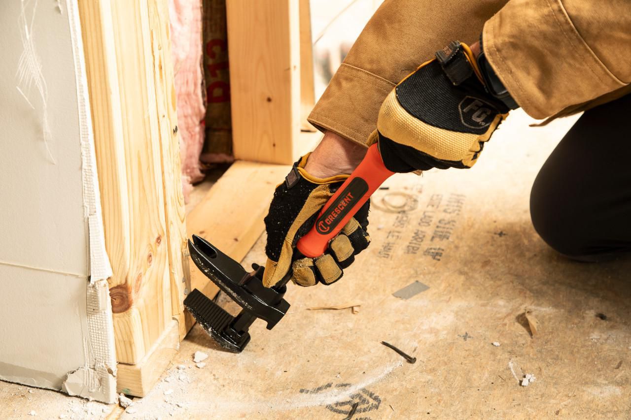 Crescent 16-in. Adjustable Pry Bar being used on a construction site