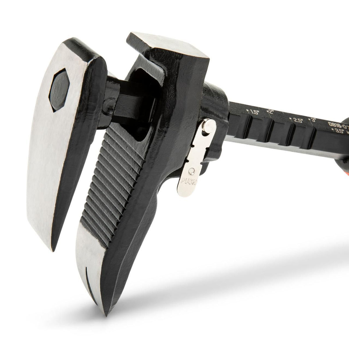 Close-up of the adjustable head on the Crescent 16-in. Adjustable Pry Bar