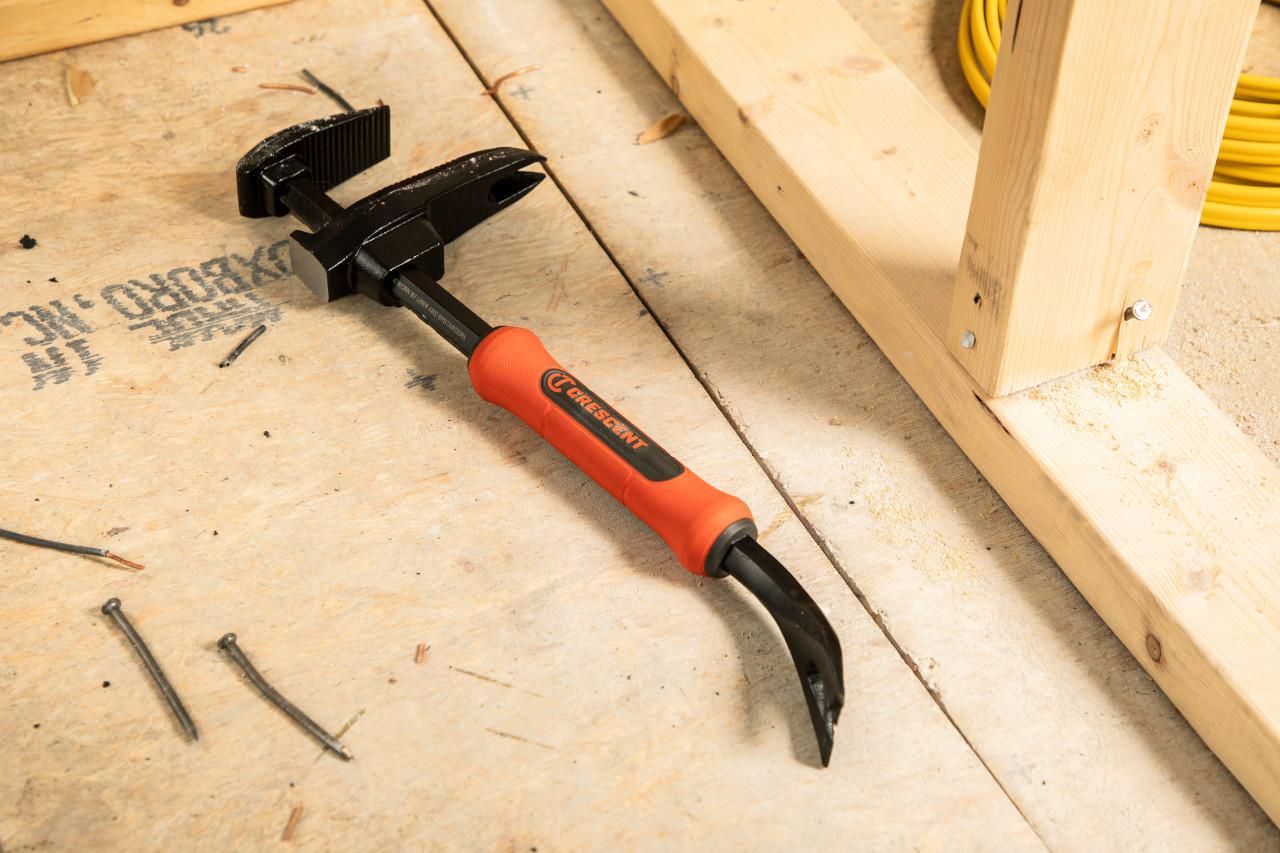 Crescent 16-in. Adjustable Pry Bar on a construction site