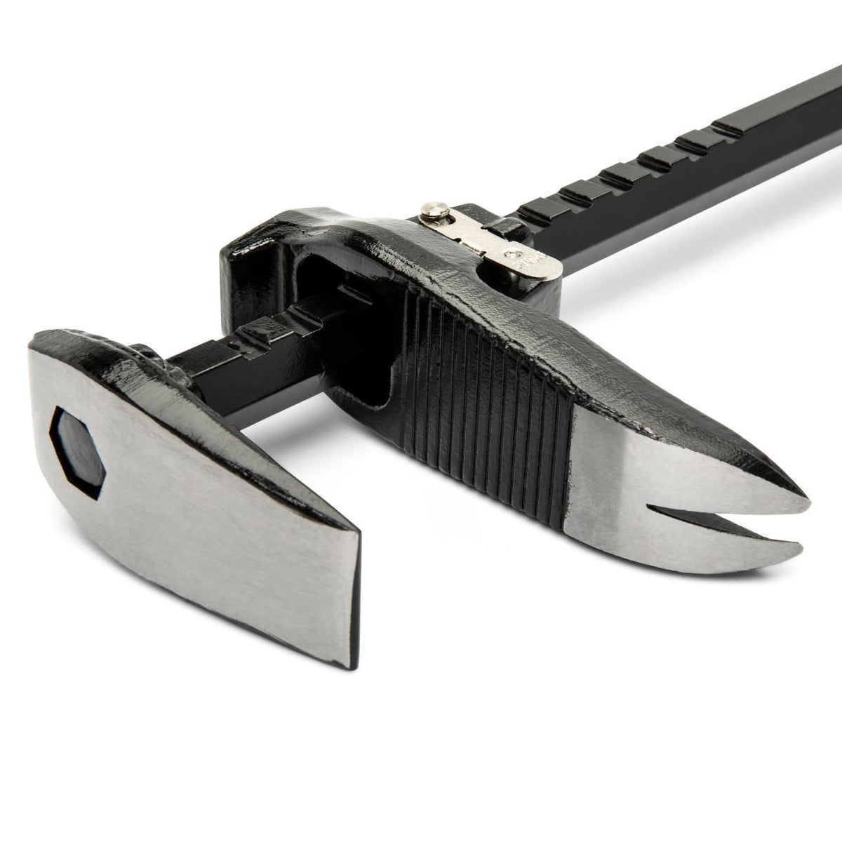 Close-up of the adjustable jaw on the Crescent 24-in. Adjustable Pry Bar