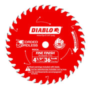 Diablo D0436X 4-1/2 in. 36-Tooth  Fine Finish Saw Blade