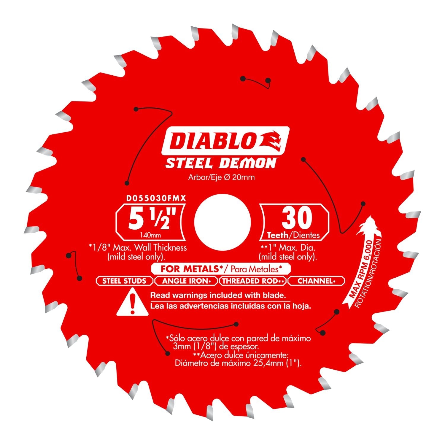 Diablo D055030FMX 5-1/2 in. x 30-Tooth  Metal Cutting Saw Blade