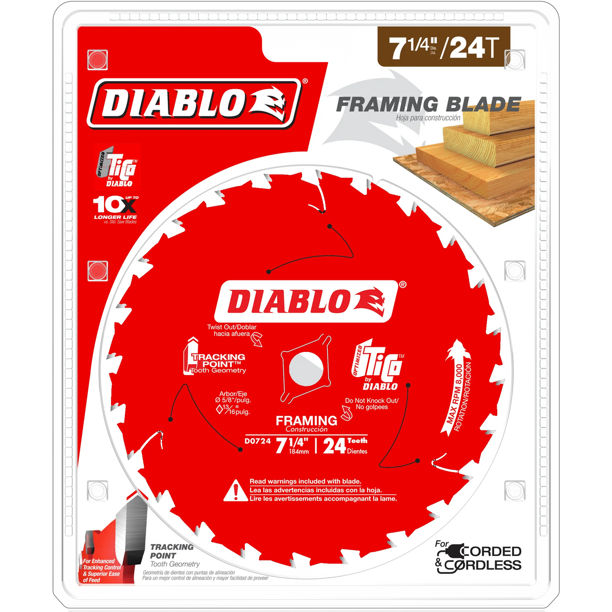 Diablo D0724X 7-1/4 in. x 24 ATB Framing Saw Blade – Tool Nut