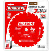 Diablo D0724X3 7-1/4 in. x 24-Tooth Framing Saw Blade, 3-Pack