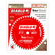 Diablo D0744CD 7-1/4 in. x 44-Tooth  Composite Material/Plastics TrexBlade