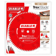 Diablo D1072CD 10-in. x 72-Teeth TrexBlade Saw Blade for Composites and Plastic
