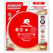 Diablo D1090X 10 in. x 90-Tooth  Ultimate Polished Finish Saw Blade