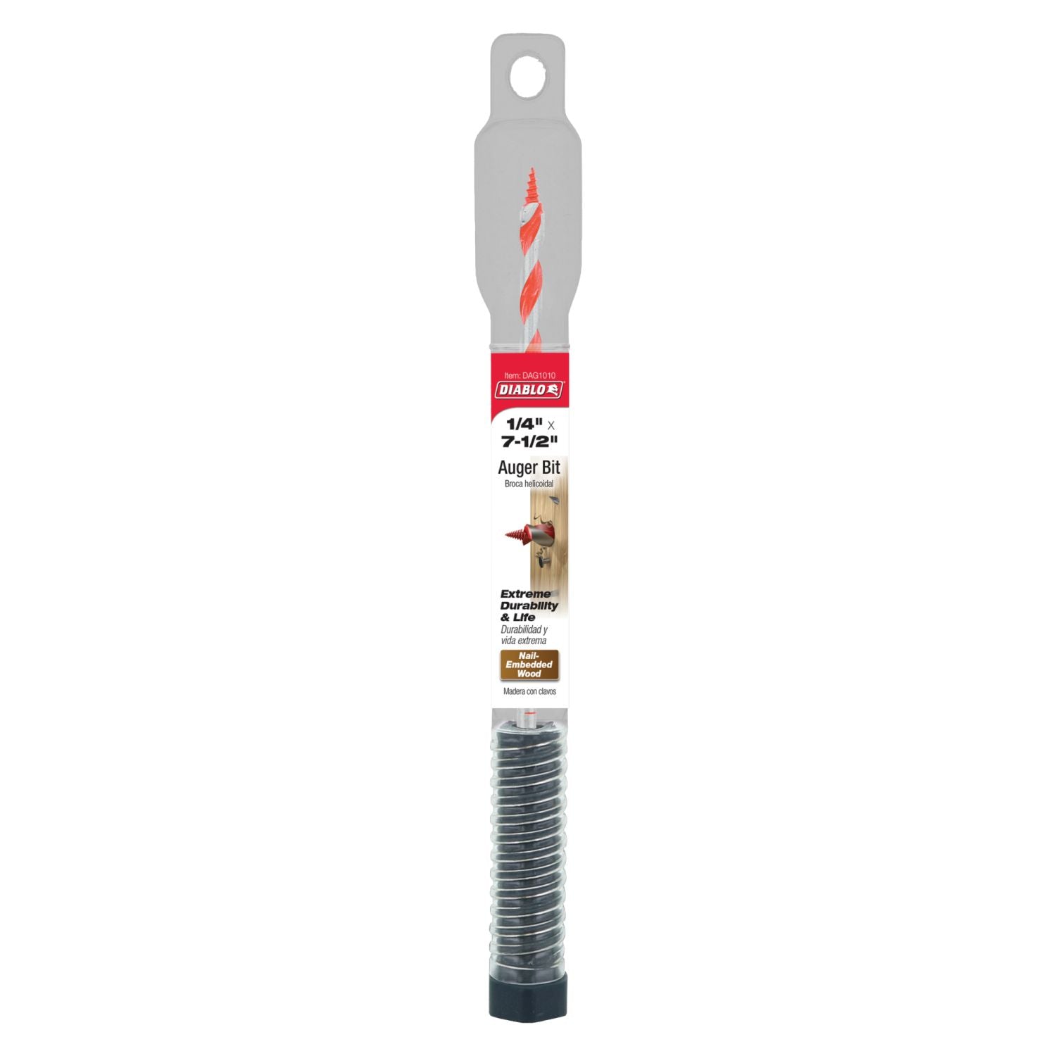 Diablo DAG1010 1/4 Inch x 7-1/2 Inch Auger Bit