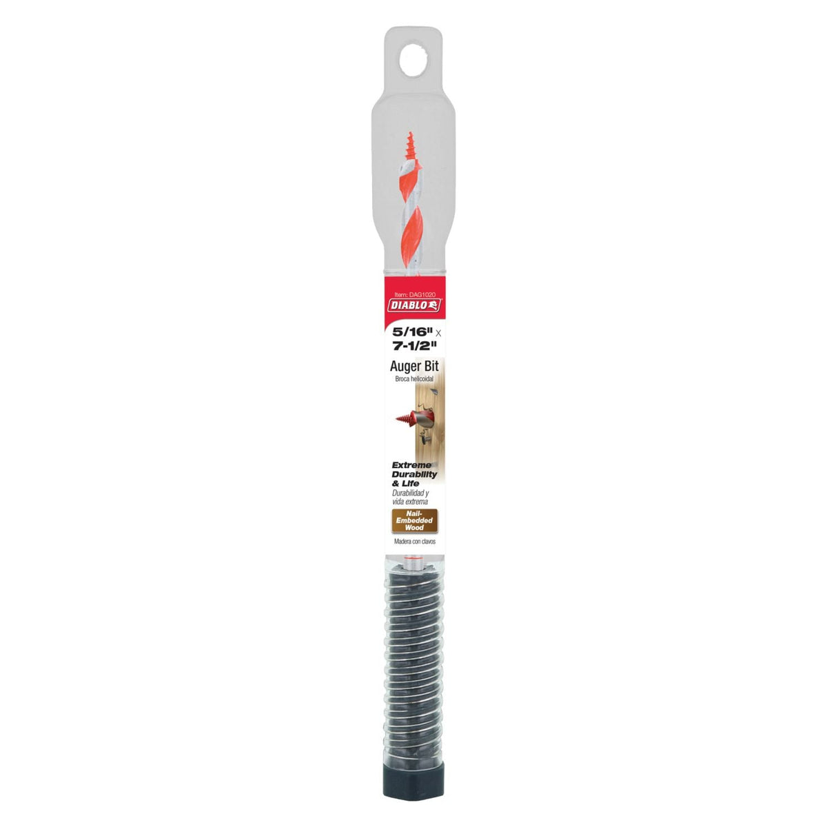 Diablo DAG1020 5/16 Inch x 7-1/2 Inch Auger Bit