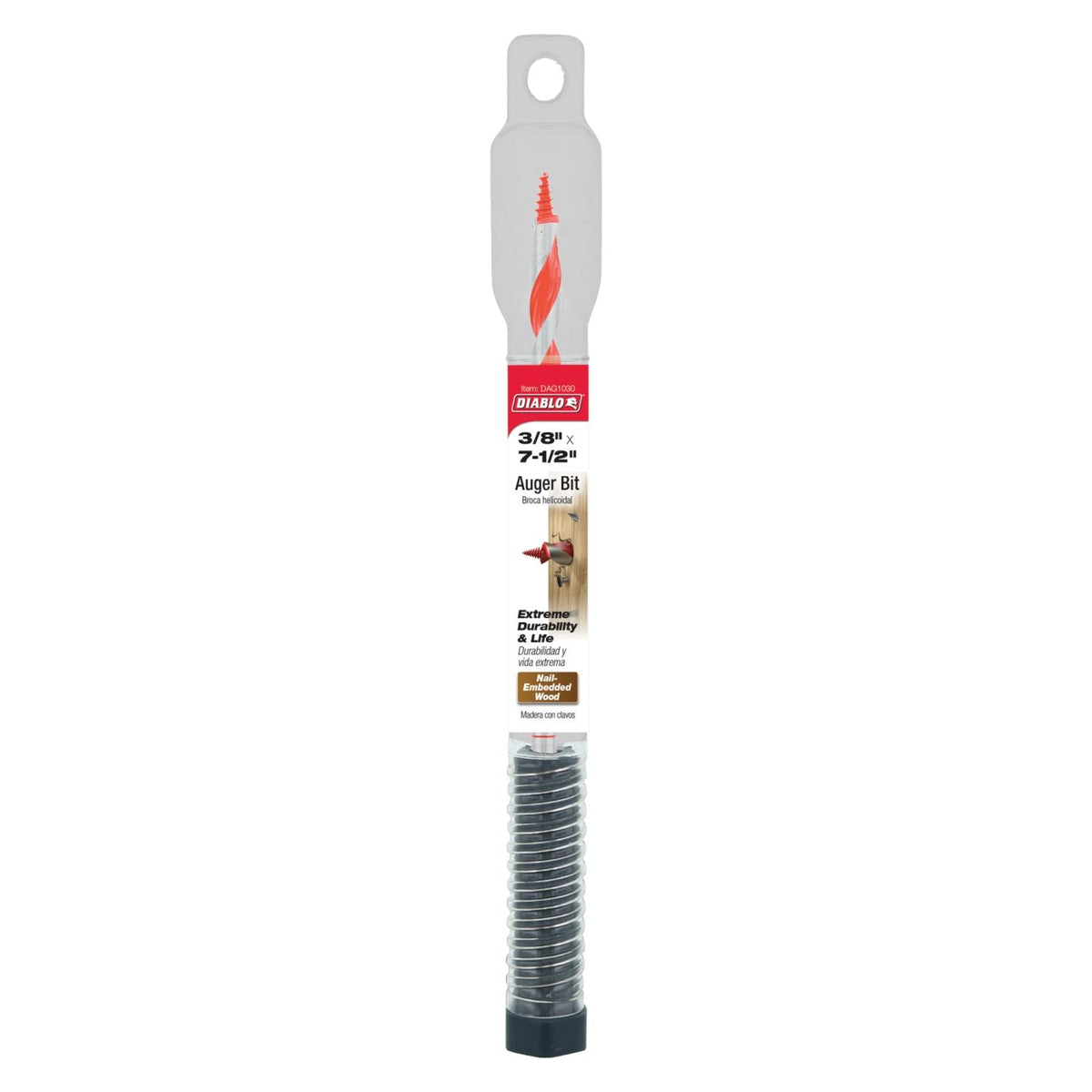 Diablo DAG1030 3/8 Inch x 7-1/2 Inch Auger Bit