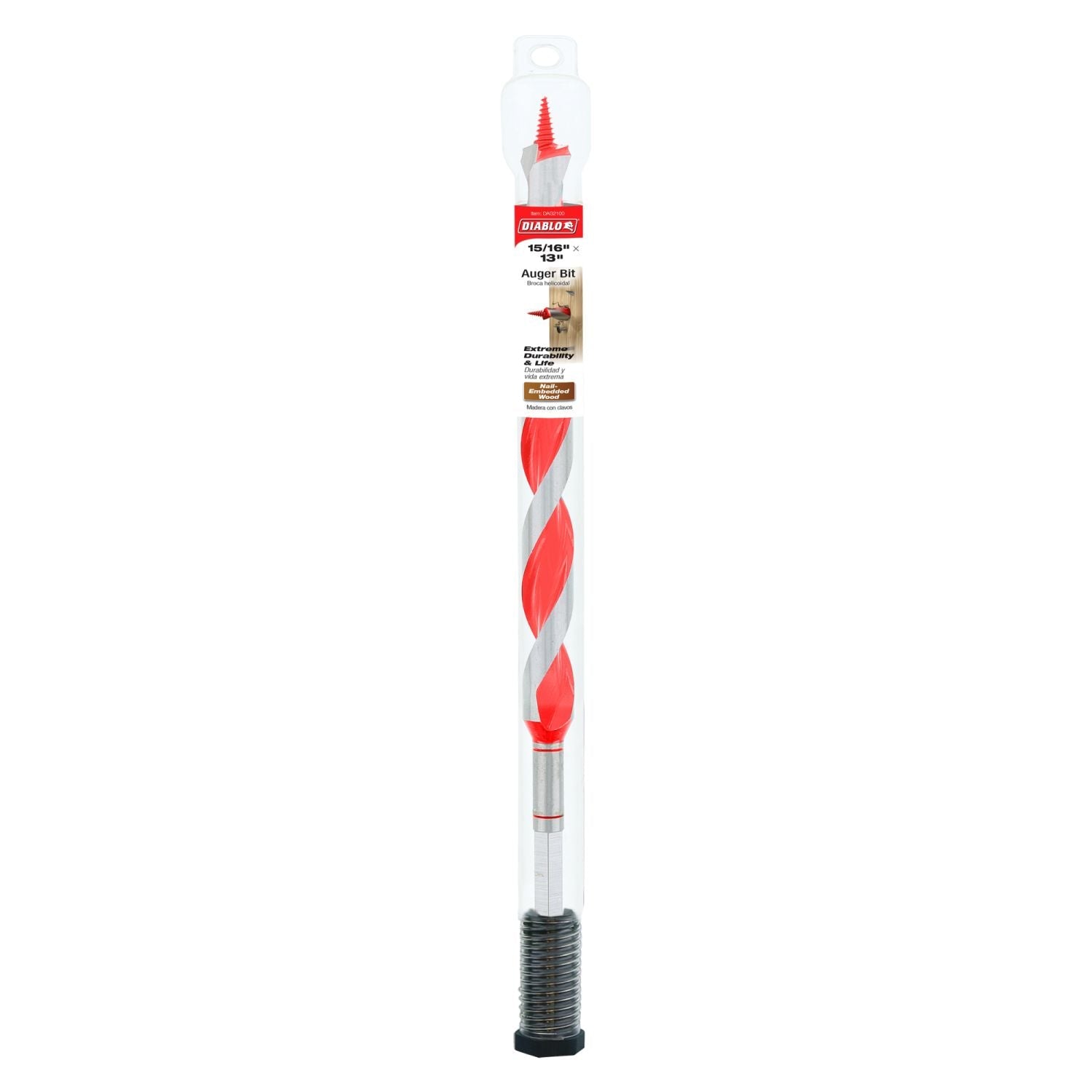 Diablo DAG2100 15/16 Inch x 13 Inch Auger Bit