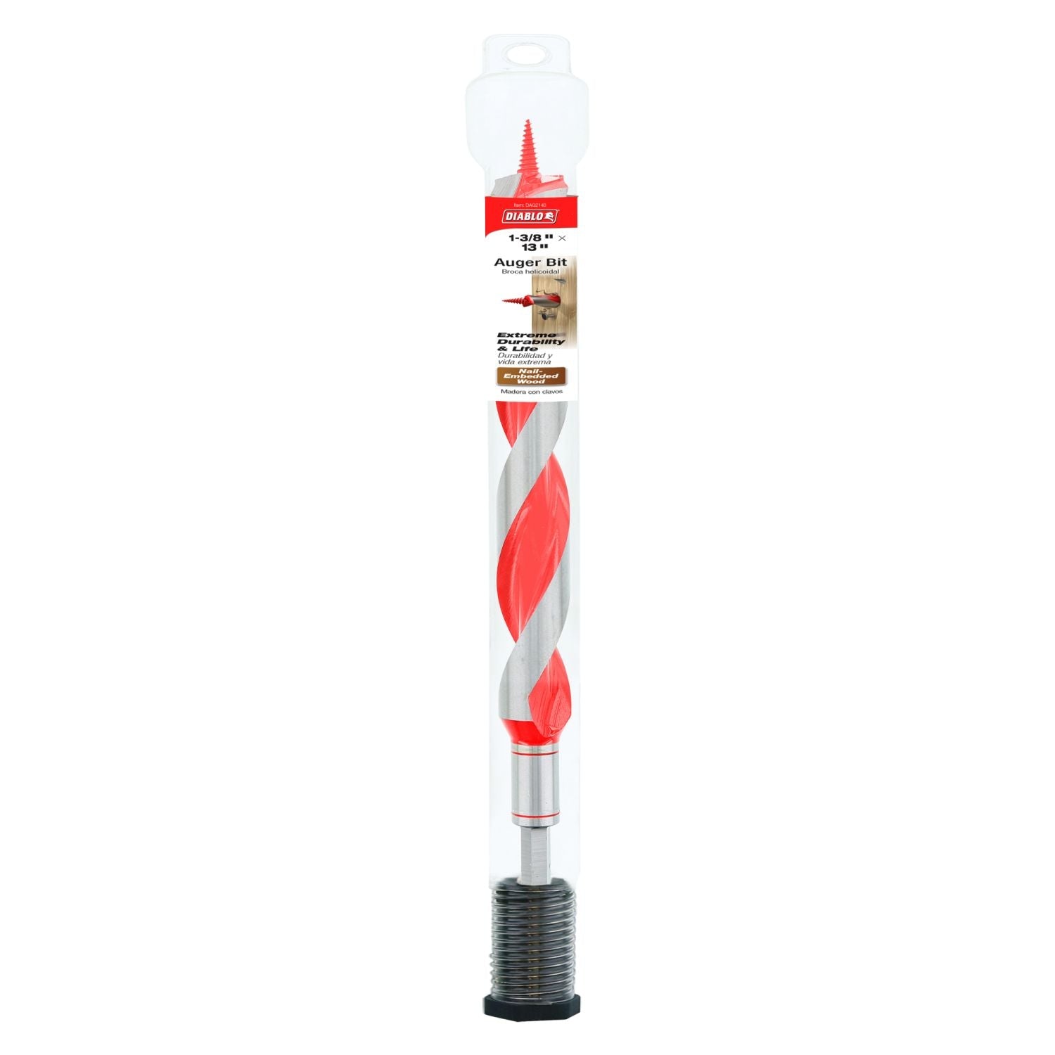 Diablo DAG2140 1-3/8 Inch x 13 Inch Auger Bit