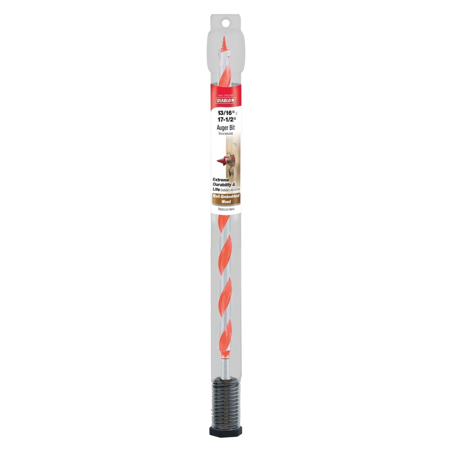 Diablo DAG3080 13/16 Inch x 17-1/2 Inch Auger Bit