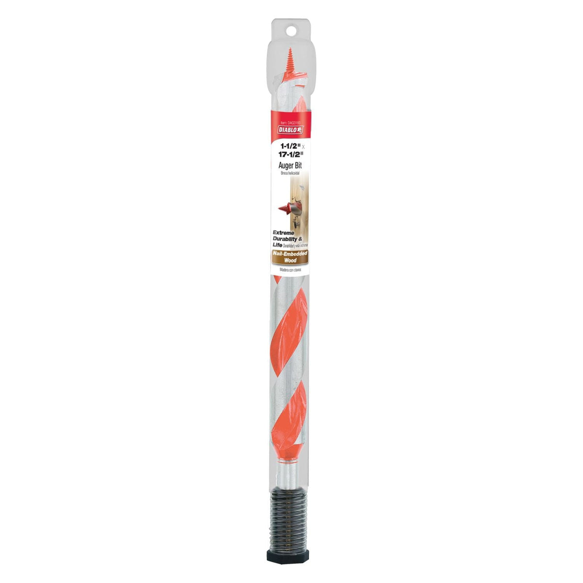 Diablo DAG3160 1-1/2 Inch x 17-1/2 Inch Auger Bit