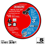 Diablo DBD030045105F 3 in. Metal Cut-Off Discs (5-Pack)