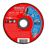 Diablo DBD045040125F 4-1/2-in. Thin Kerf Metal Cut-Off Discs, 25-Pack