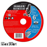 Diablo DBDS60045101F 6 in. Type 1 Steel Demon Metal Cut-Off Disc