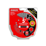 Diablo DCD050040H15G 5 Inch ROS Disc Hook & Lock 40 Grit , 15-Pack