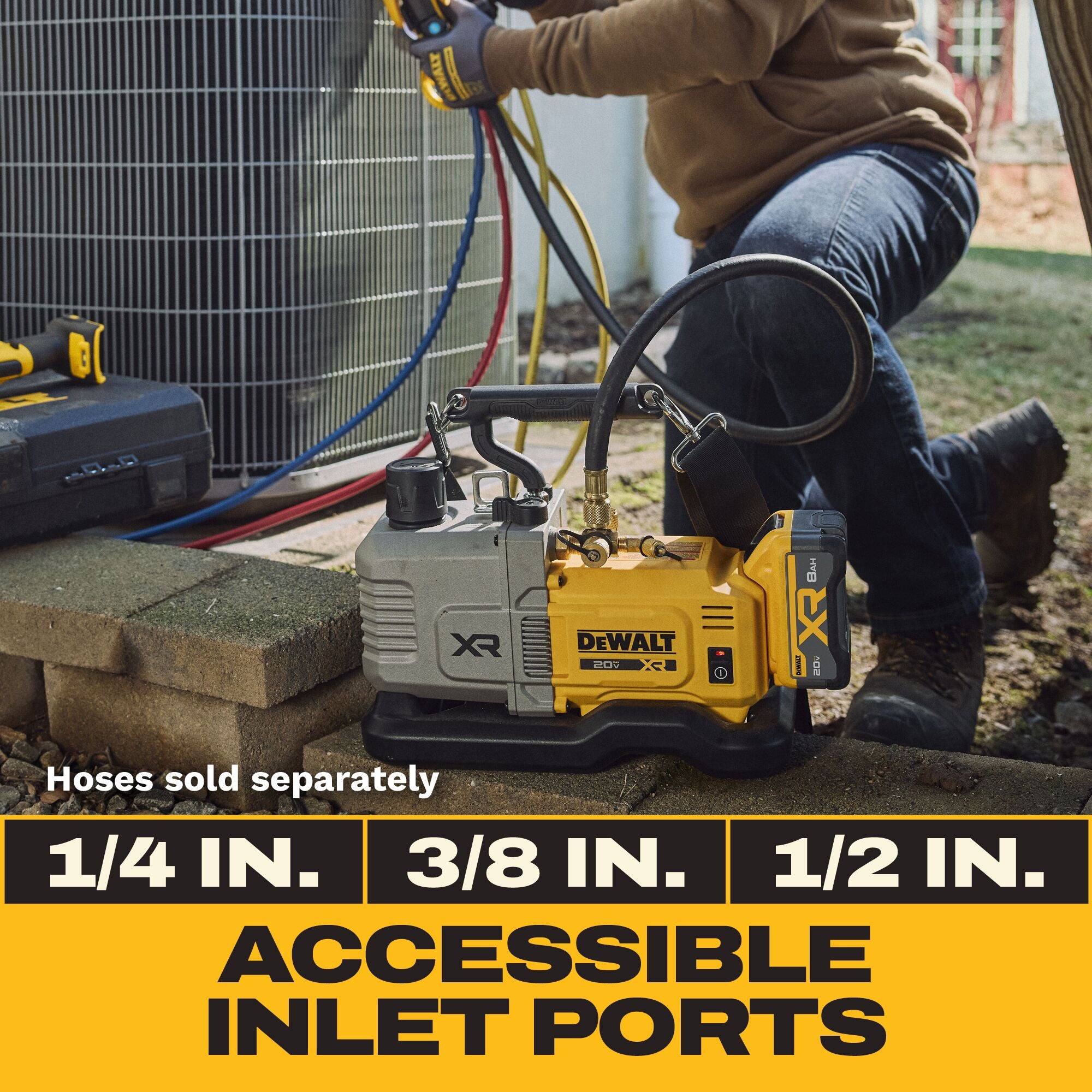 DEWALT 20V MAX XR 5-CFM Cordless Vacuum Pump, Tool Only (DCE510WW1)