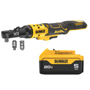 DeWALT DCF520B 20V MAX XR Brushless 1/4-in. & 3/8-in. Sealed Head Ratchet w/  5.0Ah Battery