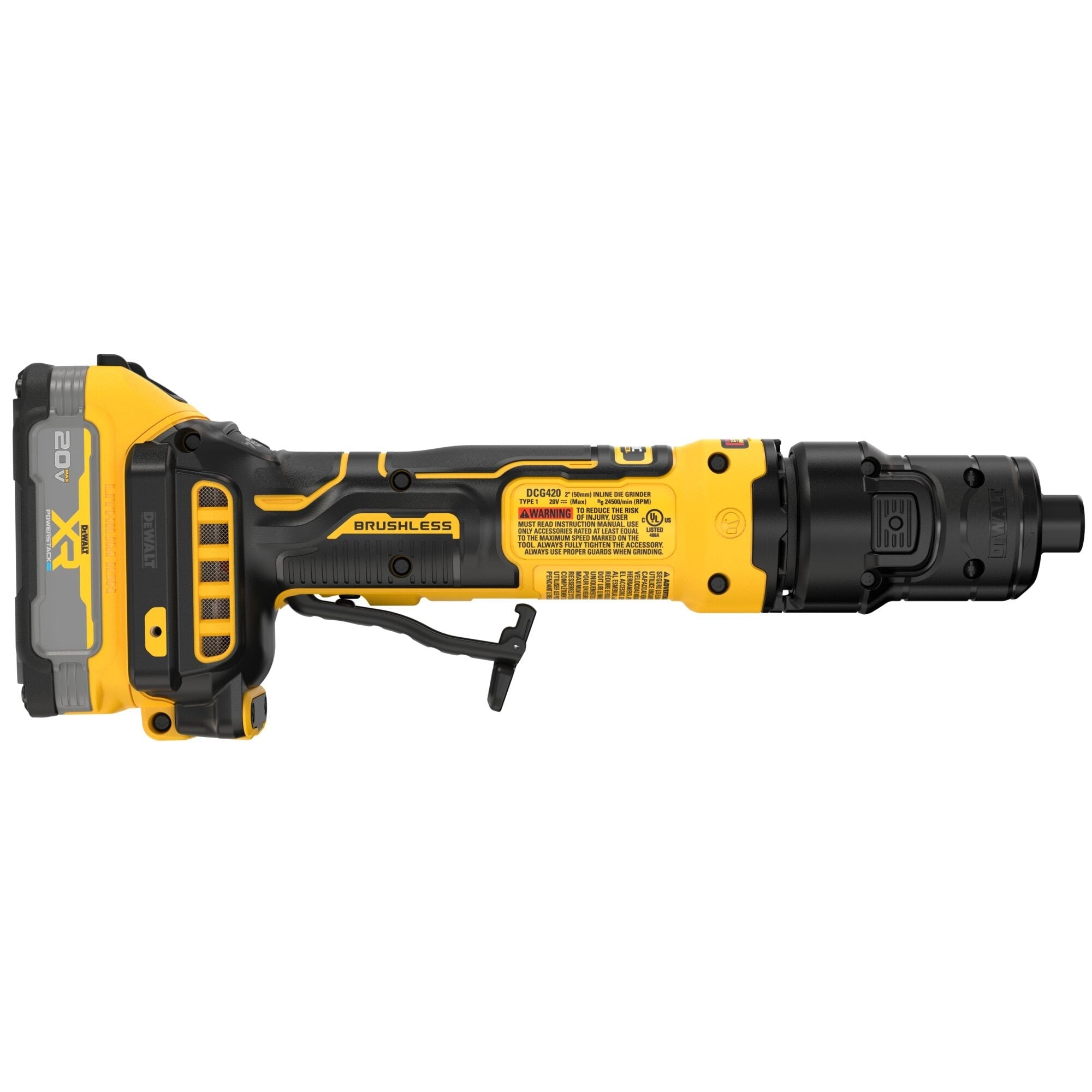 DeWALT DCG420E2 20V MAX ATOMIC Die Grinder 1.7Ah XR POWERSTACK Kit