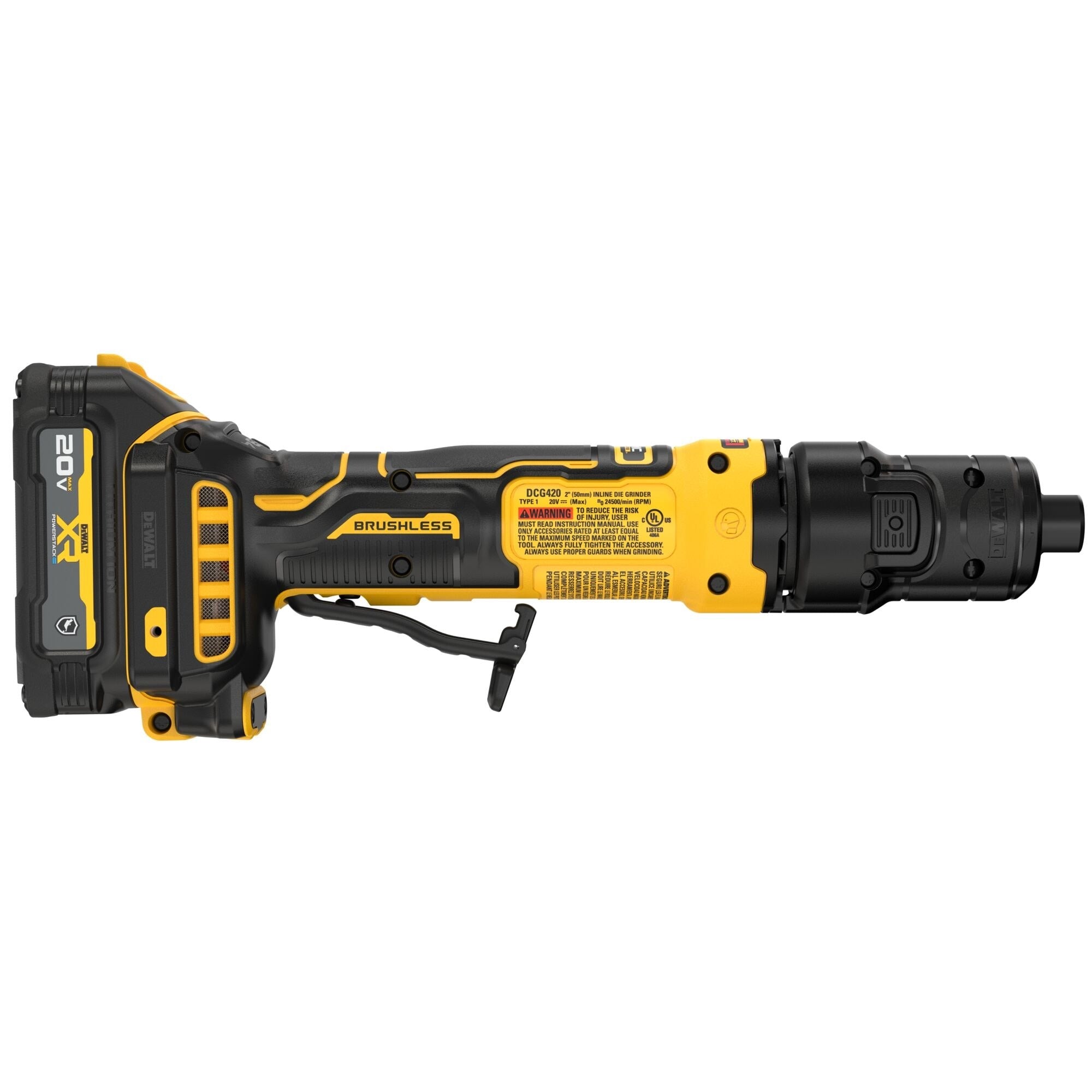 DeWALT DCG420GE1 20V MAX ATOMIC Die Grinder Oil-Resistant  1.7Ah XR POWERSTACK Kit