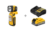 DEWALT DCL044 LED Handheld Worklight with DCBP320C POWERSTACK 3.5Ah Battery and Charger Starter Kit bundle