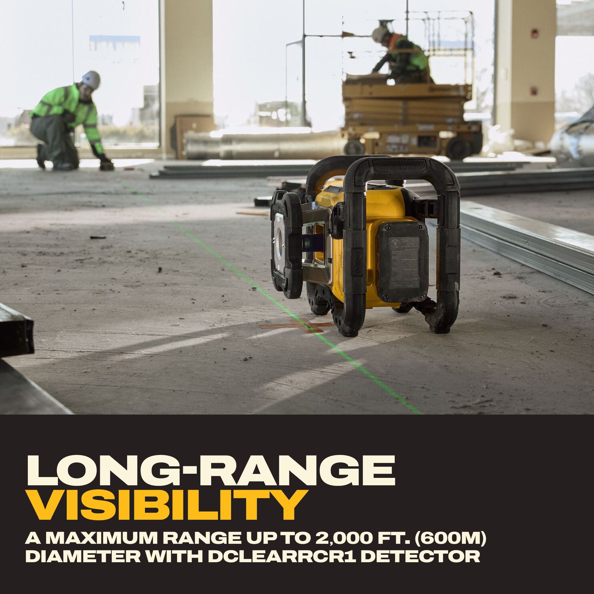 DEWALT 20V MAX XR Green Rotary Laser Powerstack 1.7Ah Kit (DCLE35121GE1)