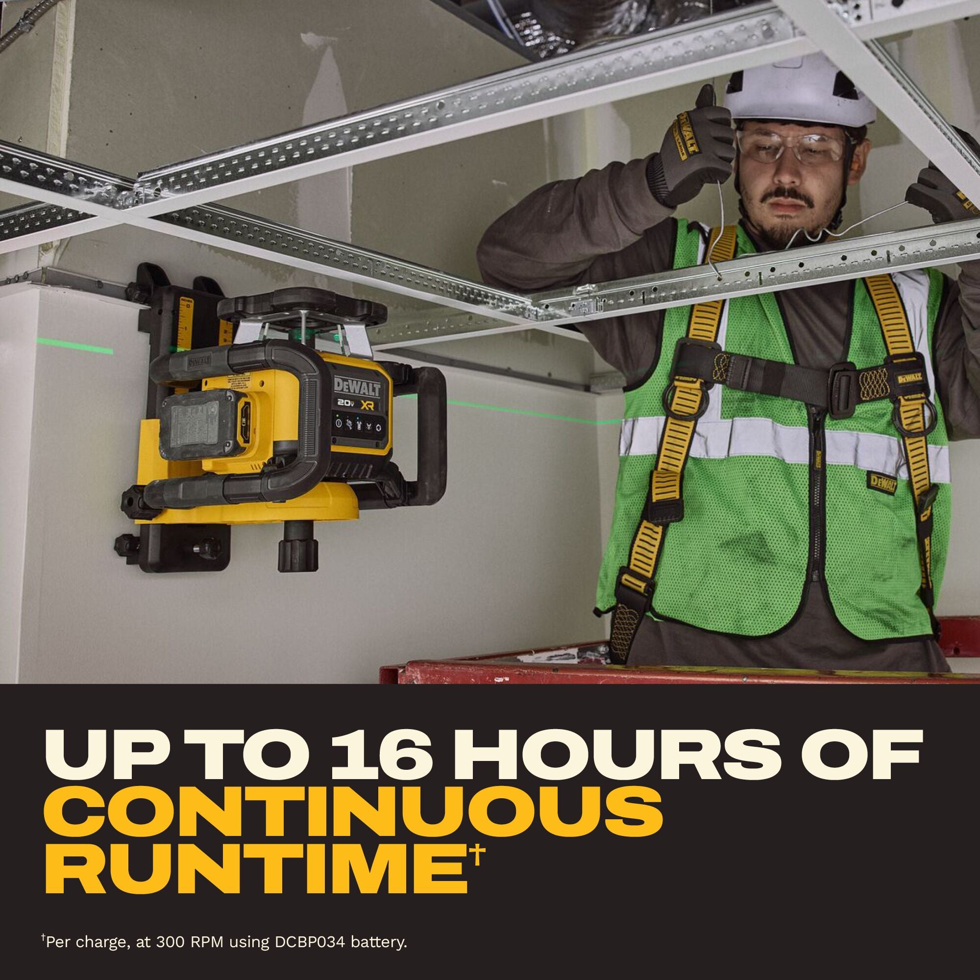 DEWALT 20V MAX XR Green Rotary Laser Powerstack 1.7Ah Kit (DCLE35121GE1)