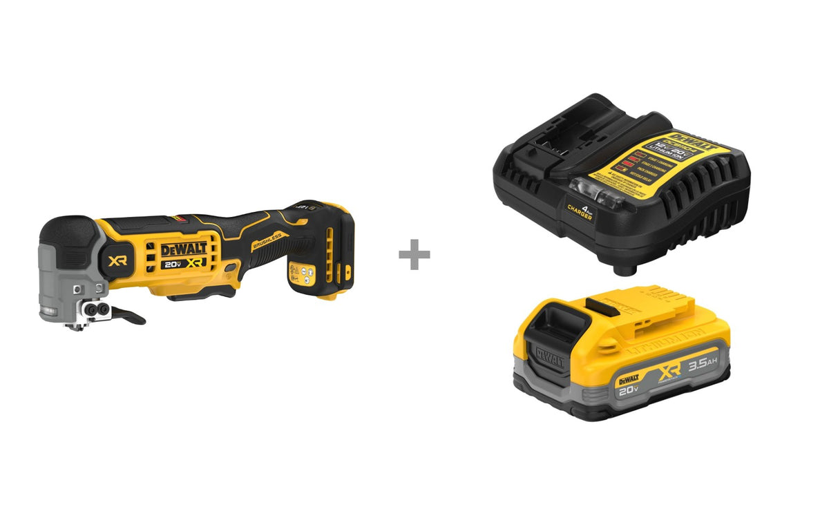 DEWALT DCS359B 20V MAX XR Oscillating Multi-Tool with DCBP320C POWERSTACK 3.5Ah Battery and Charger Kit