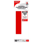 Diablo DCS431180S10G 4-3/16-in. x 11-1/4-in. 180-Grit Sanding Sheets for Drywall, 10-Piece