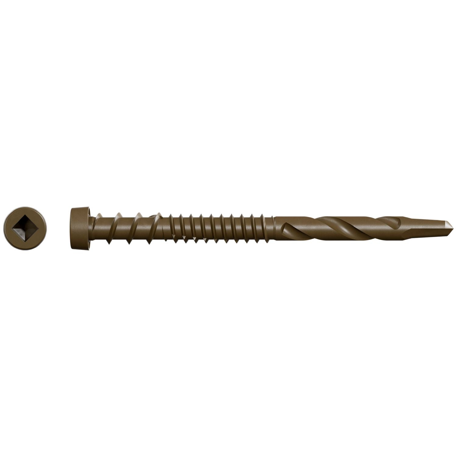 Simpson Strong-Tie DCSD238SBR01 Deck-Drive DCSD COMPOSITE-TO-STEEL Screw (Collated),  #10 x 2-3/8-in. Quik Guard Brown 01, 1000-Pack