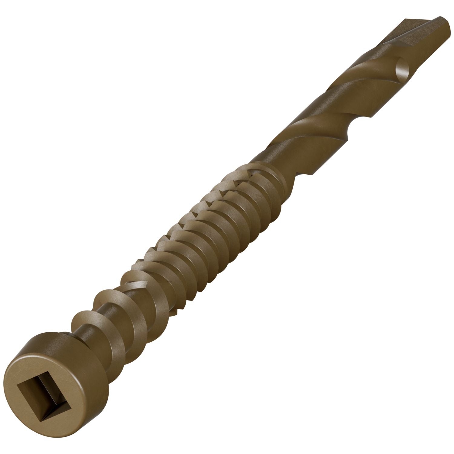 Simpson Strong-Tie DCSD238SBR01 Deck-Drive DCSD COMPOSITE-TO-STEEL Screw (Collated),  #10 x 2-3/8-in. Quik Guard Brown 01, 1000-Pack
