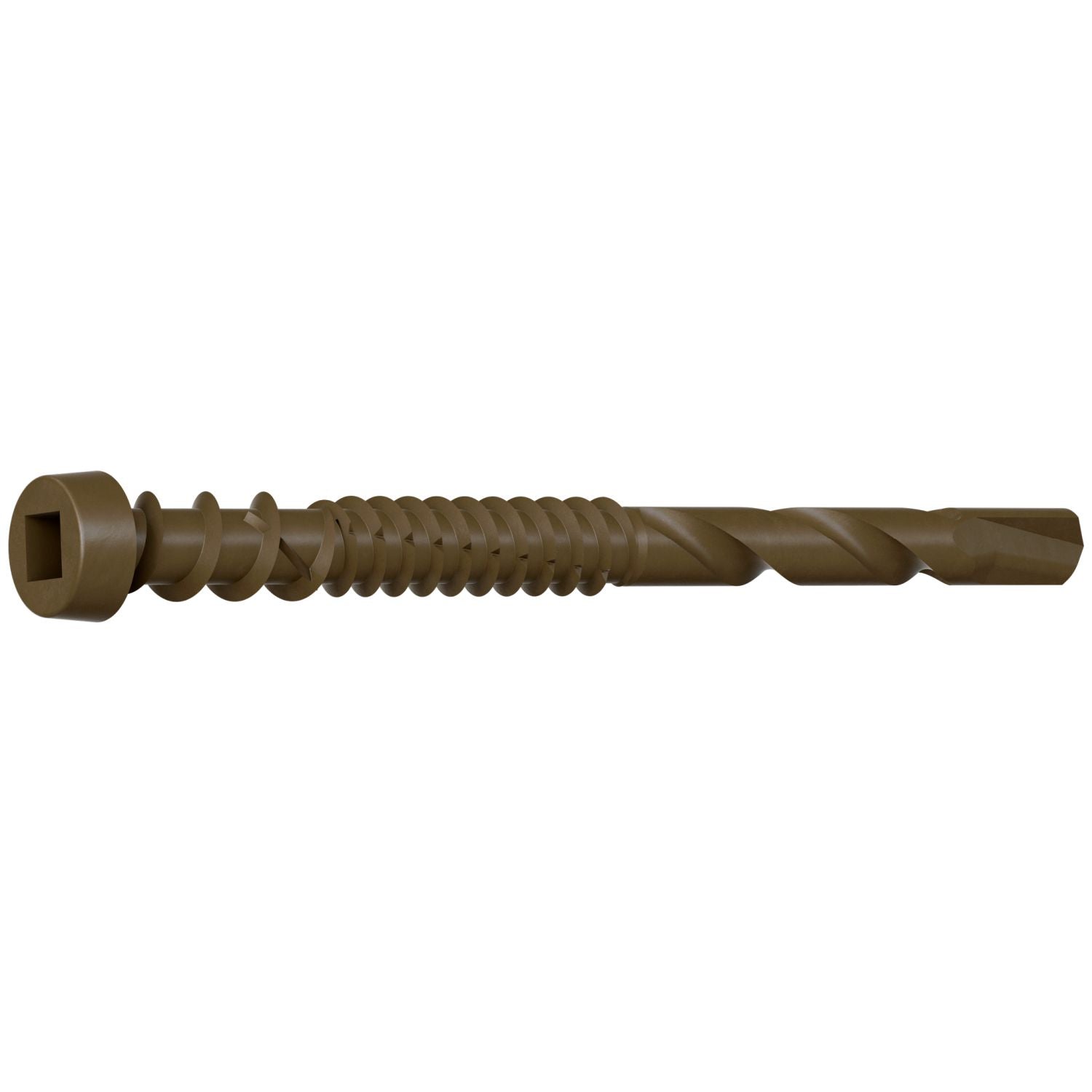 Simpson Strong-Tie DCSD238SBR01 Deck-Drive DCSD COMPOSITE-TO-STEEL Screw (Collated),  #10 x 2-3/8-in. Quik Guard Brown 01, 1000-Pack