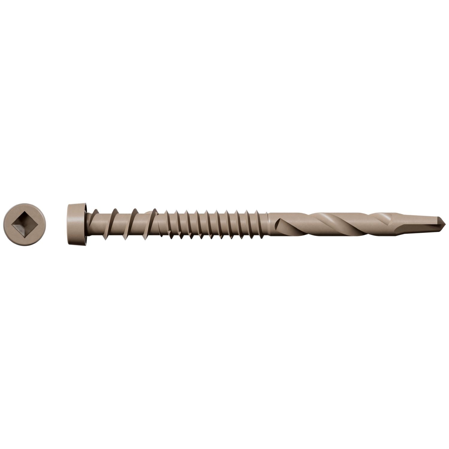 Simpson Strong-Tie DCSD238SGR01 Deck-Drive DCSD COMPOSITE-TO-STEEL Screw (Collated),  #10 x 2-3/8-in. Quik Guard Gray 01, 1000-Pack