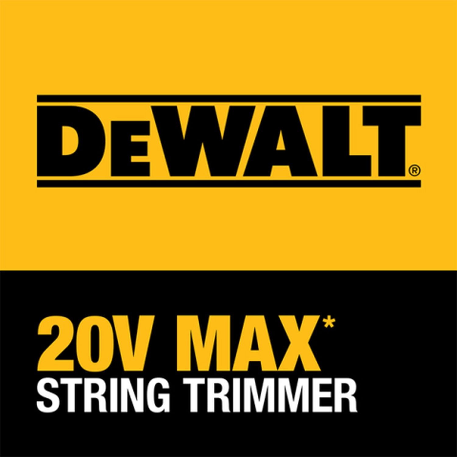 DEWALT 20V MAX 13-in. Cordless Straight String Trimmer 4.0Ah Kit with Battery and Charger (DCST925M1)