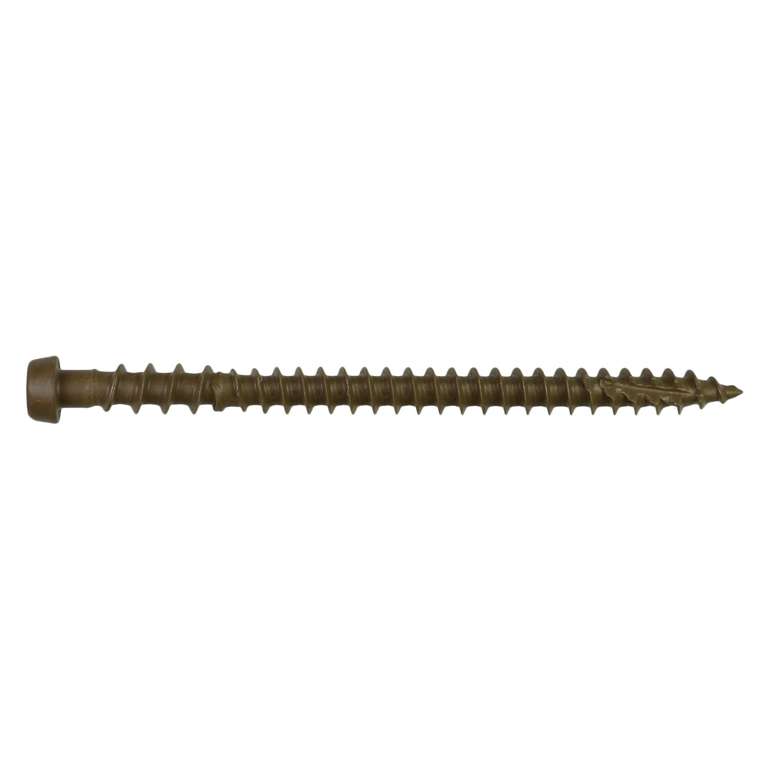Simpson Strong-Tie DCU234BR01MB Deck-Drive DCU COMPOSITE Screw,  #10 x 2-3/4-in. T20, Quik Guard, Brown 01, 1750-Pack