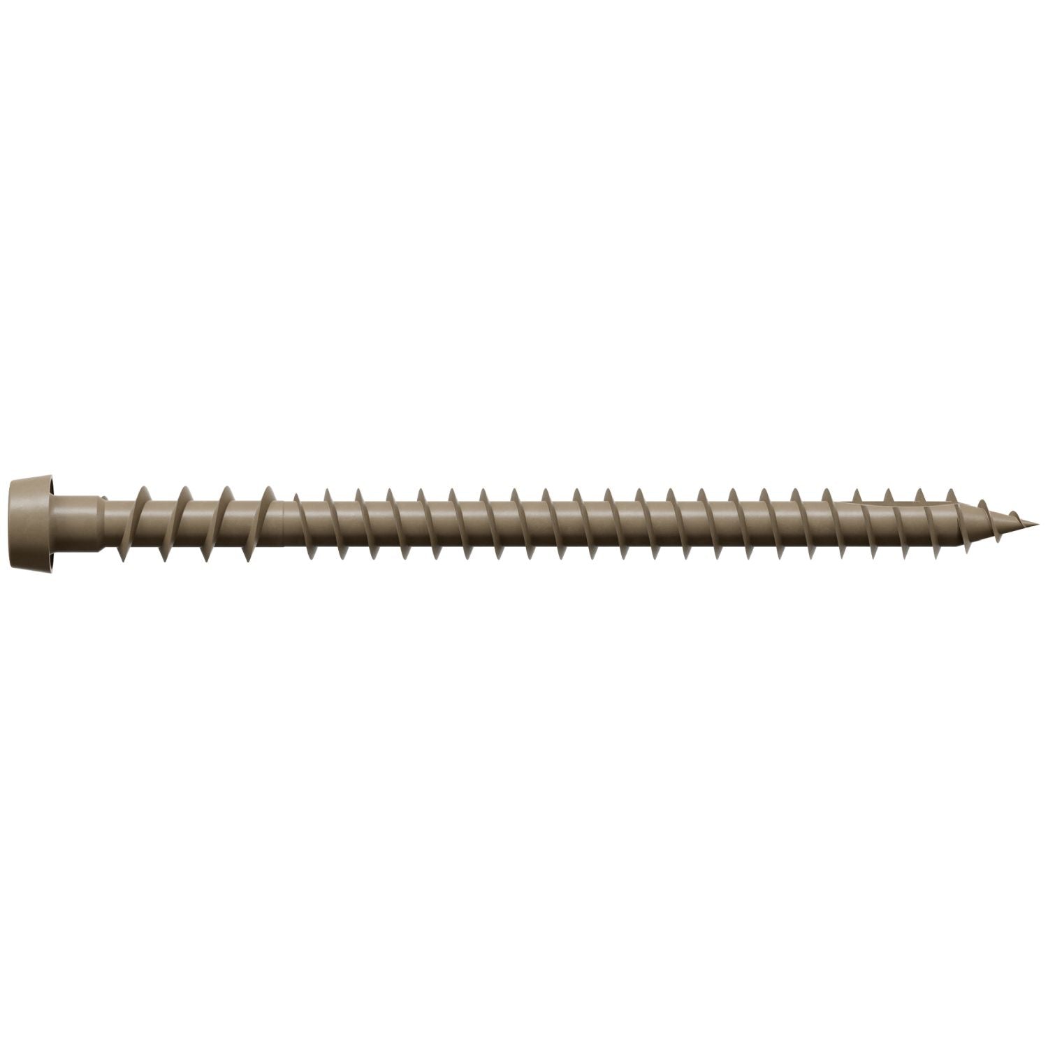 Simpson Strong-Tie DCU234BR05R350 Deck-Drive DCU COMPOSITE Screw,  #10 x 2-3/4-in. T20, Quik Guard, Brown 05, 350-Pack