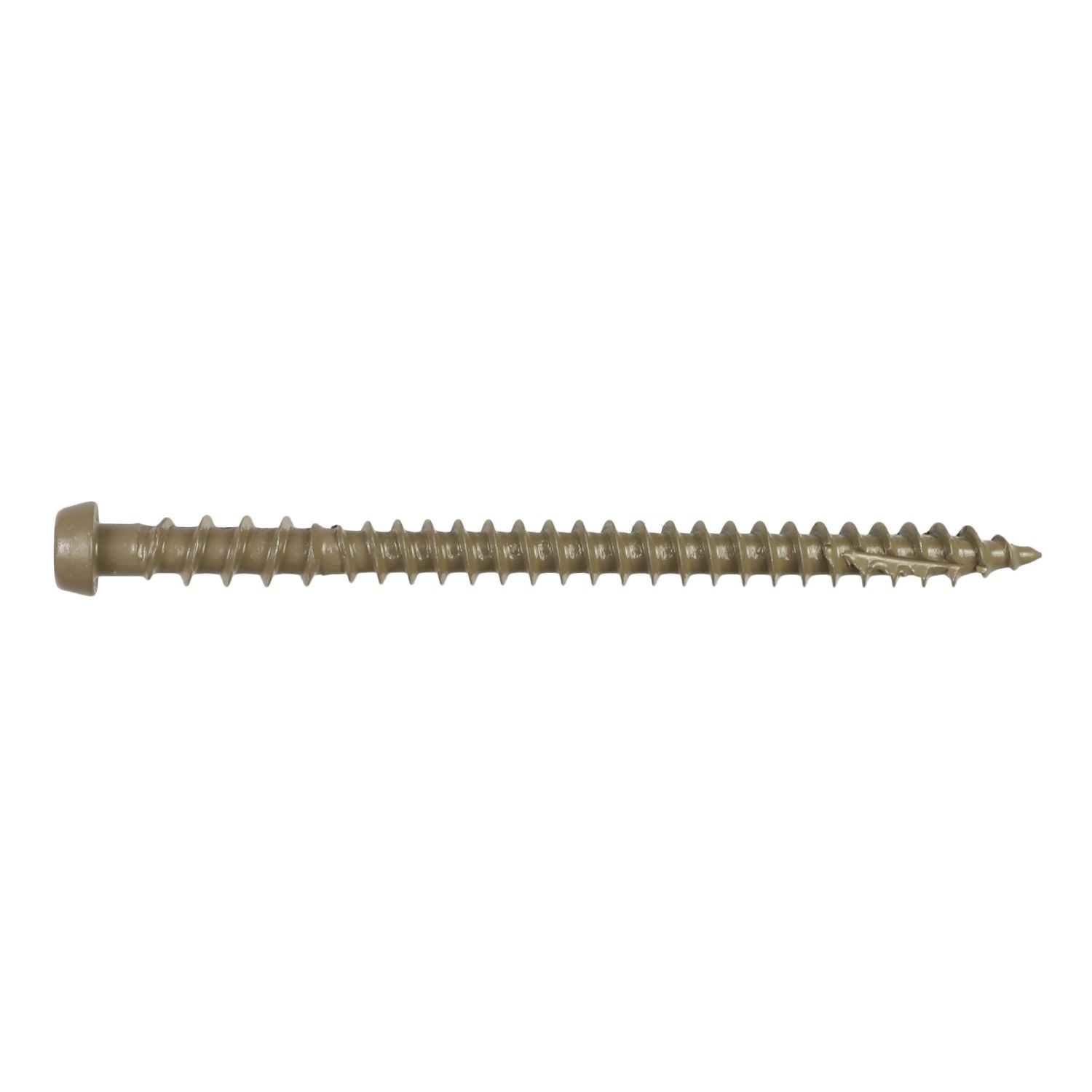 Simpson Strong-Tie DCU234BR05R350 Deck-Drive DCU COMPOSITE Screw,  #10 x 2-3/4-in. T20, Quik Guard, Brown 05, 350-Pack