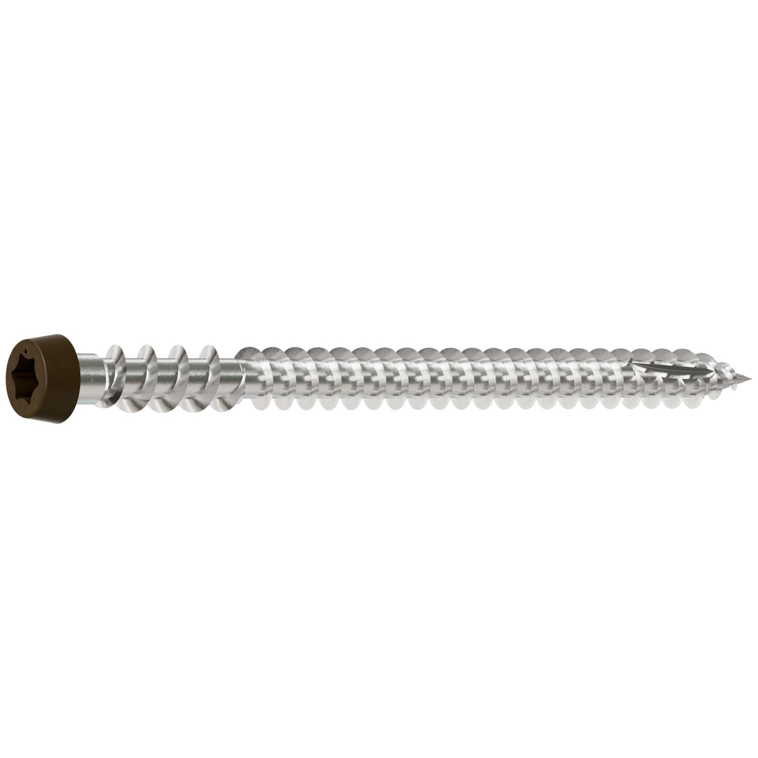 Simpson Strong-Tie DCU234C316BR01 Deck-Drive DCU COMPOSITE Screw,  #10 x 2-3/4-in. T20, Type 316, Brown 01, 70-Pack