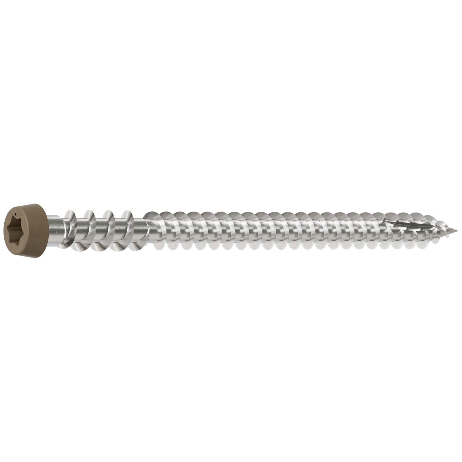 Simpson Strong-Tie DCU234C316BR05 Deck-Drive DCU COMPOSITE Screw,  #10 x 2-3/4-in. T20, Type 316, Brown 05, 70-Pack
